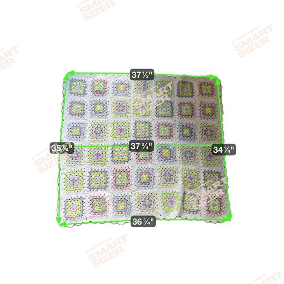 Handmade Crochet Baby Blanket Unisex Pastel Cottagecore Vintage Nursery Swiftie - Picture 15 of 16